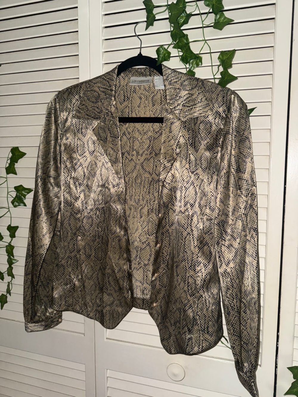 Liz Claiborne Silky Snake Print Blouse